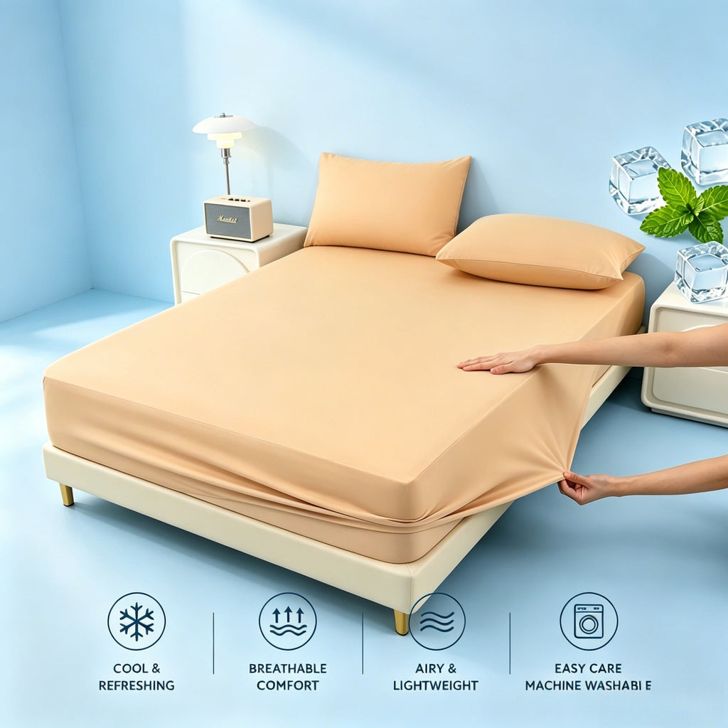 Verkoelend hoeslaken van ijszijde met 360° elastische pasvorm voor een fris en comfortabel bed
