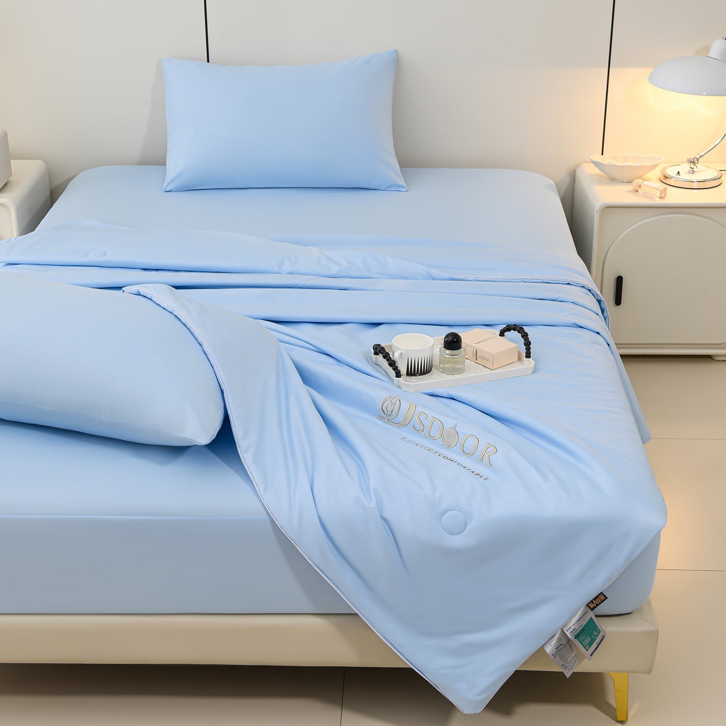 Verkoelend hoeslaken van ijszijde met 360° elastische pasvorm voor een fris en comfortabel bed
