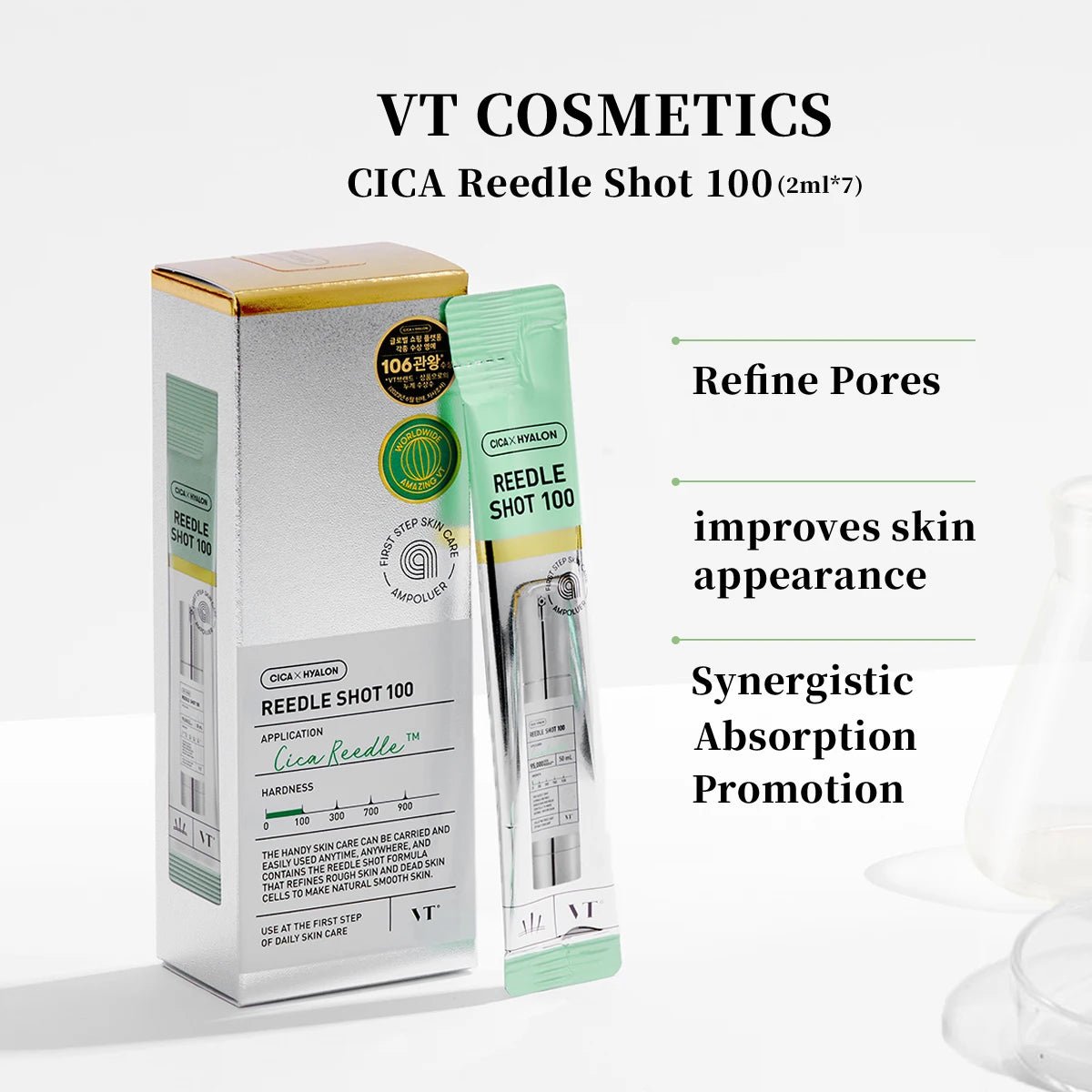 VT COSMETICS CICA Reedle Shot,Multi-Size Options,Centella Asiatica,Intense Hydration,Korean Skincare,K-Beauty,Korean Makeup - Spotlights shopping