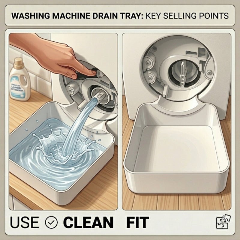 Wasmachine Opvangbak – Lekbak met Anti-Slip Bodem - Spotlights shopping