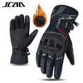 Waterdichte winter motorhandschoenen met touchscreen en knokkelbescherming