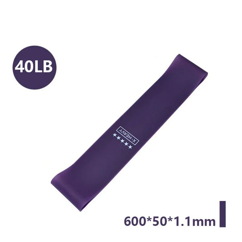 Weerstandsband set met vijf fitness elastieken en opbergzak voor krachttraining en yoga