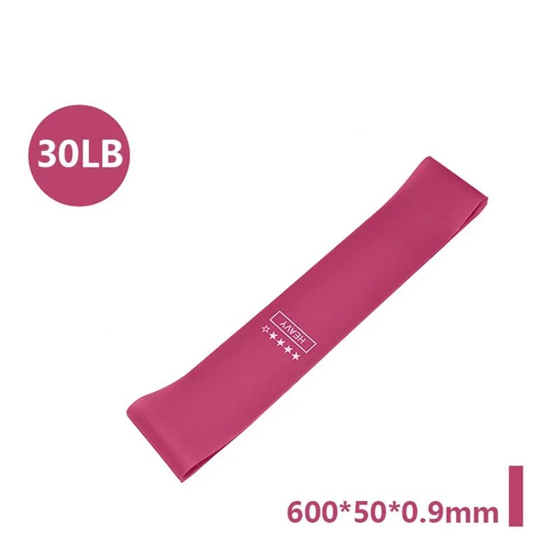 Weerstandsband set met vijf fitness elastieken en opbergzak voor krachttraining en yoga