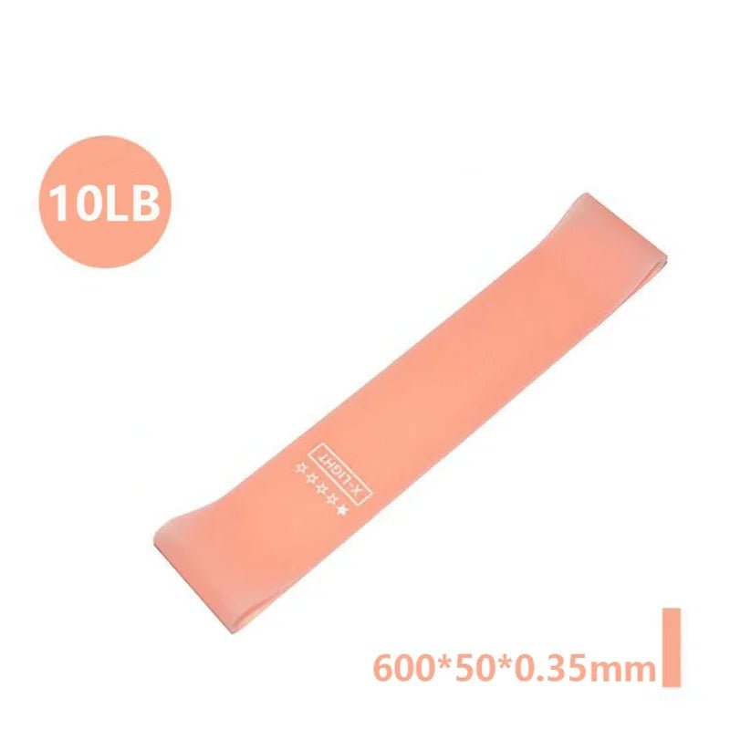 Weerstandsband set met vijf fitness elastieken en opbergzak voor krachttraining en yoga