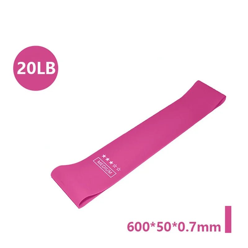 Weerstandsband set met vijf fitness elastieken en opbergzak voor krachttraining en yoga
