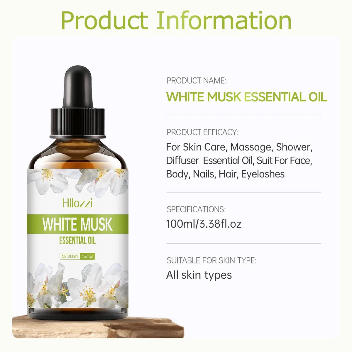 White Musk Essential Oil voor diffuser, geurbrander en aromagebruik