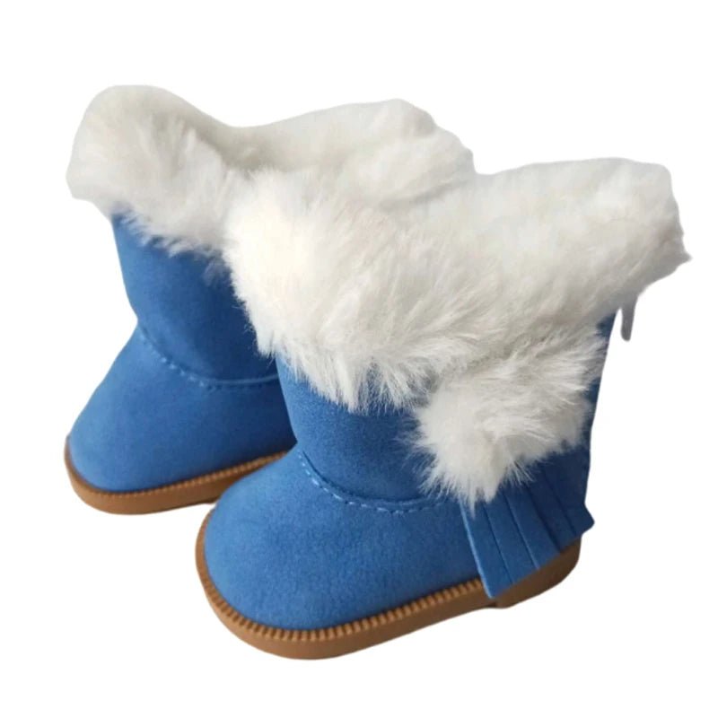 Winterlaarsjes voor een 45 cm en 18 inch pop
