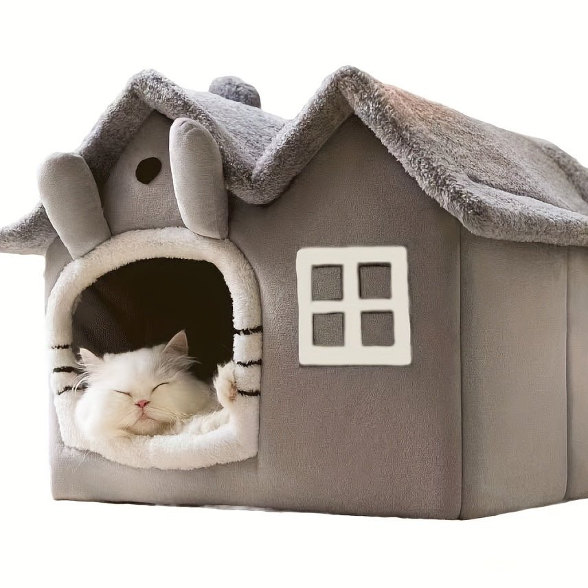 Winterwarme vierlaagse hondenbenchmat met afneembare wasbare hoes voor hondenbench, hondenmand en kattenmand