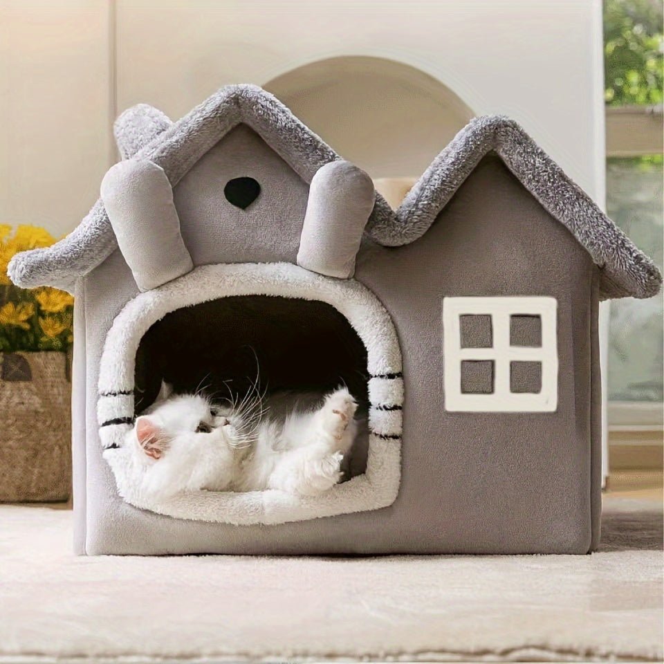 Winterwarme vierlaagse hondenbenchmat met afneembare wasbare hoes voor hondenbench, hondenmand en kattenmand