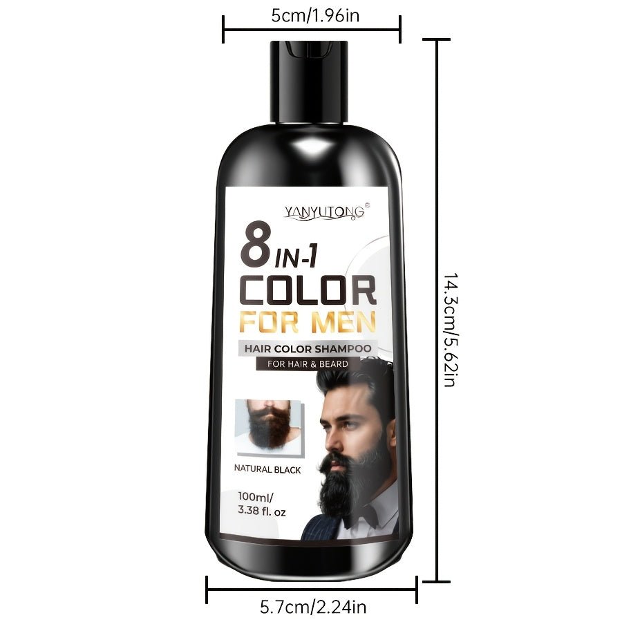 Zwarte Haarverfshampoo 8-in-1 – Voor Haar en Baard, Grijsdekking - Spotlights shopping