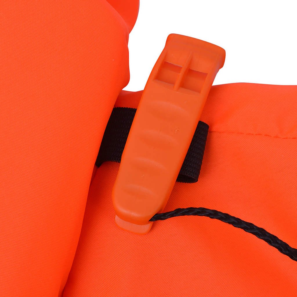 Oranje reddingsvest 100N maat M voor 40-60 kg met reflecterende strips, YKK-rits en noodfluitje