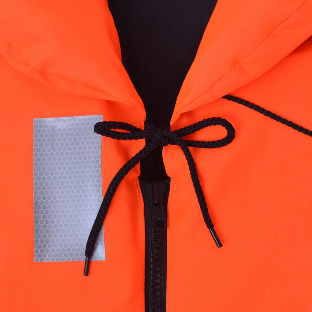 Oranje reddingsvest 100N maat M voor 40-60 kg met reflecterende strips, YKK-rits en noodfluitje